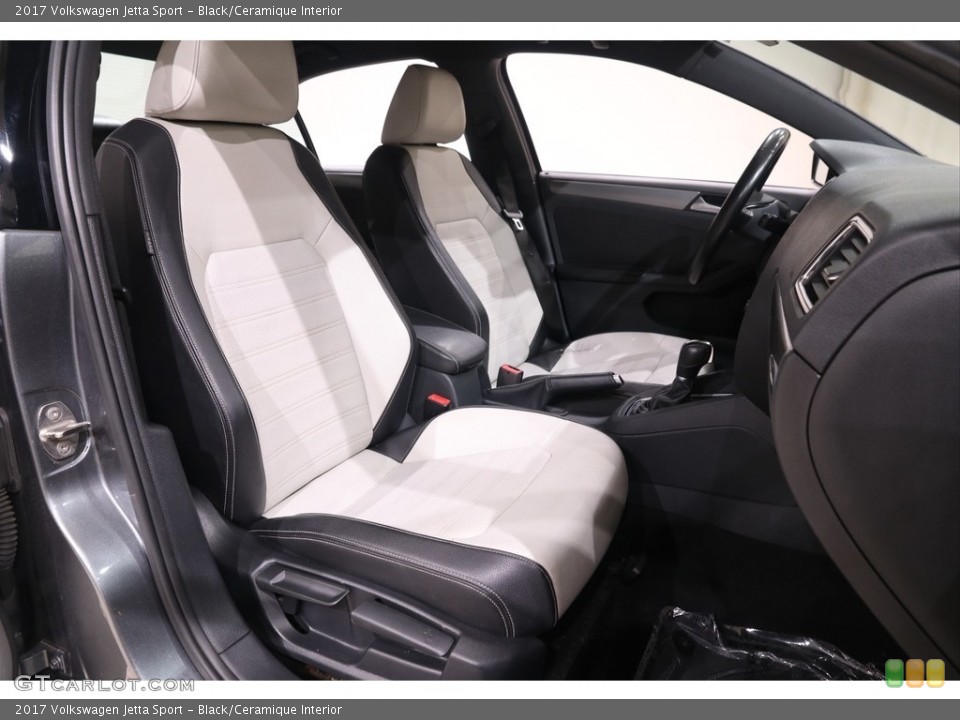 Black/Ceramique Interior Front Seat for the 2017 Volkswagen Jetta Sport #139118746