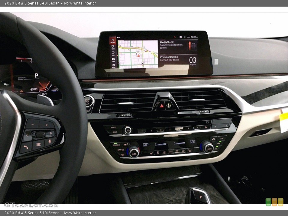Ivory White Interior Controls for the 2020 BMW 5 Series 540i Sedan #139120852