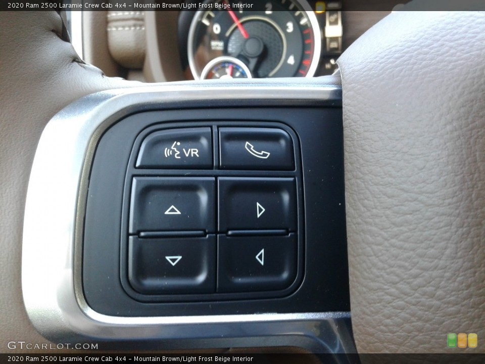 Mountain Brown/Light Frost Beige Interior Steering Wheel for the 2020 Ram 2500 Laramie Crew Cab 4x4 #139122103