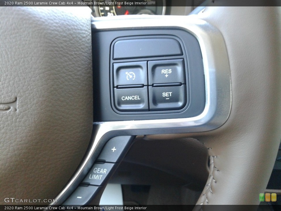 Mountain Brown/Light Frost Beige Interior Steering Wheel for the 2020 Ram 2500 Laramie Crew Cab 4x4 #139122115