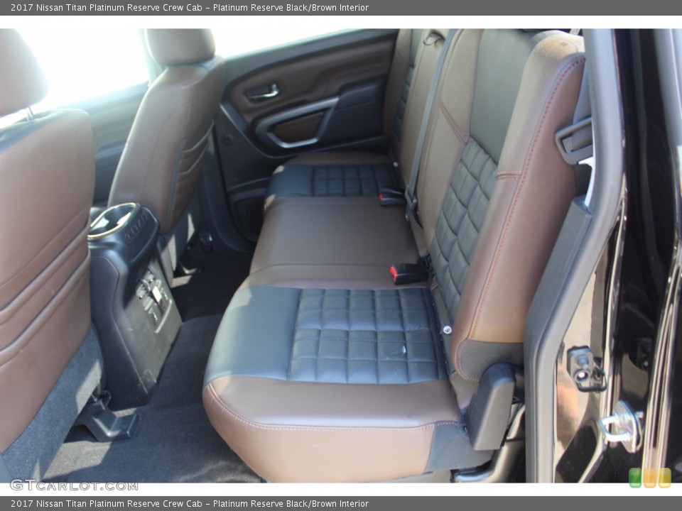Platinum Reserve Black/Brown Interior Rear Seat for the 2017 Nissan Titan Platinum Reserve Crew Cab #139127361
