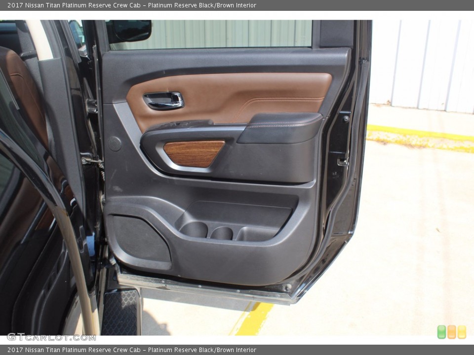 Platinum Reserve Black/Brown Interior Door Panel for the 2017 Nissan Titan Platinum Reserve Crew Cab #139127433