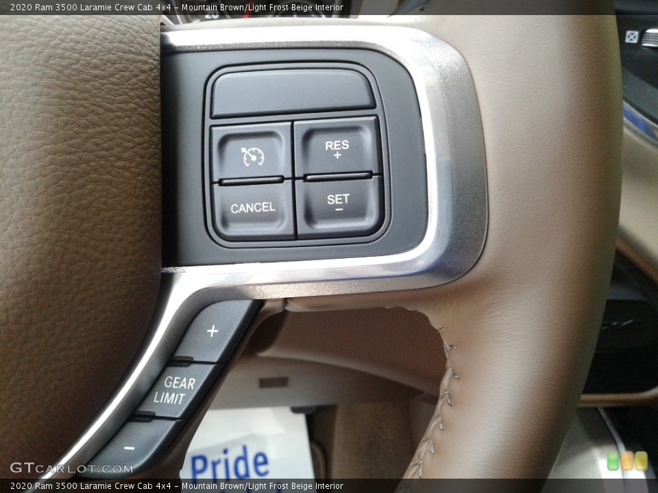 Mountain Brown/Light Frost Beige Interior Steering Wheel for the 2020 Ram 3500 Laramie Crew Cab 4x4 #139130577