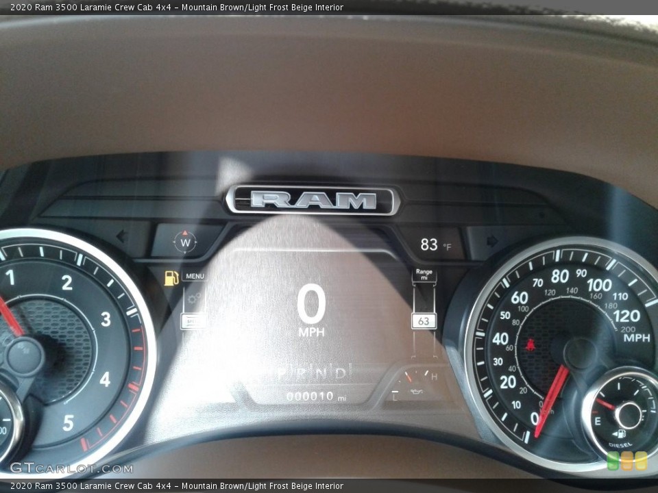 Mountain Brown/Light Frost Beige Interior Gauges for the 2020 Ram 3500 Laramie Crew Cab 4x4 #139130598