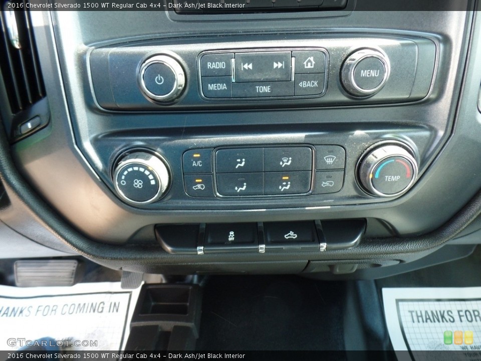 Dark Ash/Jet Black Interior Controls for the 2016 Chevrolet Silverado 1500 WT Regular Cab 4x4 #139136637