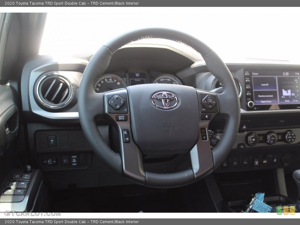 TRD Cement/Black Interior Steering Wheel for the 2020 Toyota Tacoma TRD Sport Double Cab #139138304