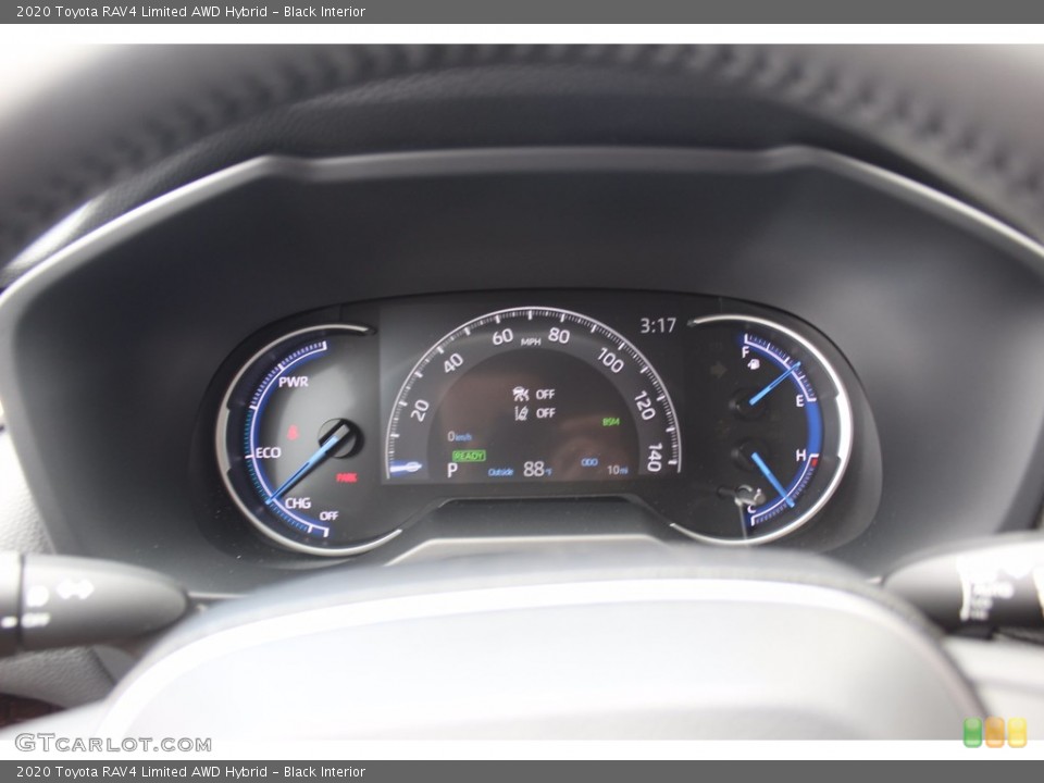 Black Interior Gauges for the 2020 Toyota RAV4 Limited AWD Hybrid #139139078