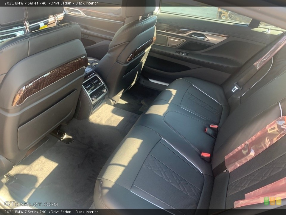 Black Interior Rear Seat for the 2021 BMW 7 Series 740i xDrive Sedan #139140536
