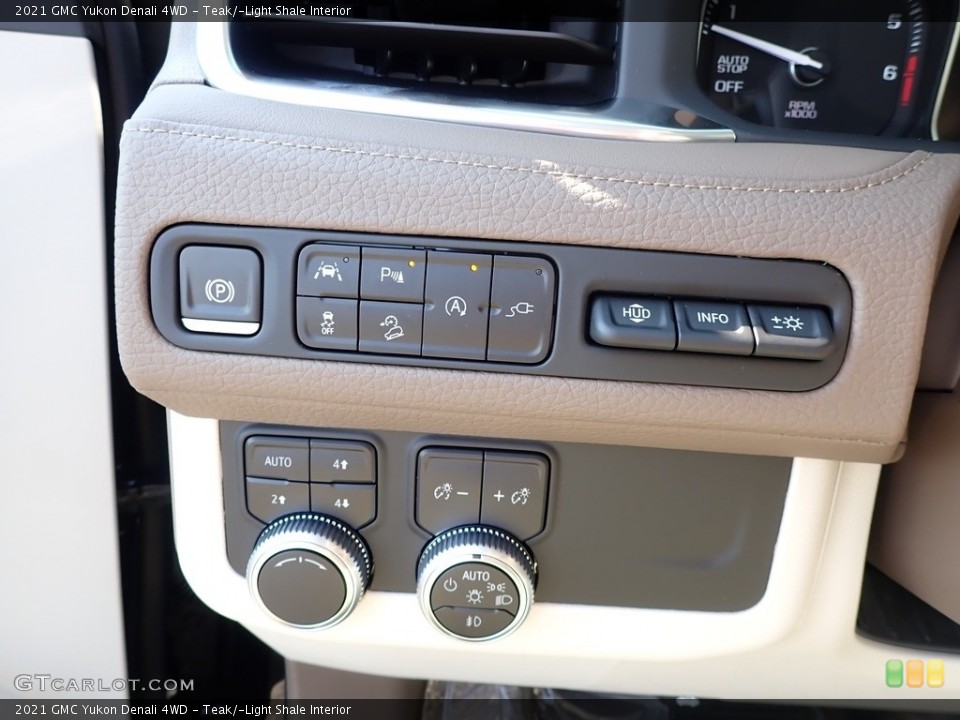 Teak/­Light Shale Interior Controls for the 2021 GMC Yukon Denali 4WD #139141976