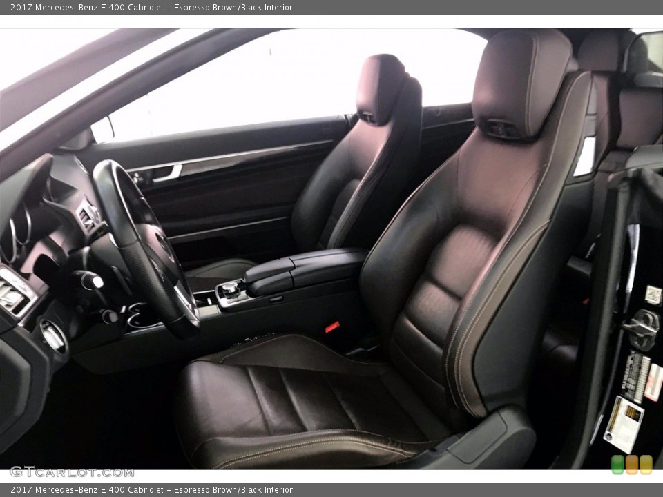Espresso Brown/Black Interior Front Seat for the 2017 Mercedes-Benz E 400 Cabriolet #139146617