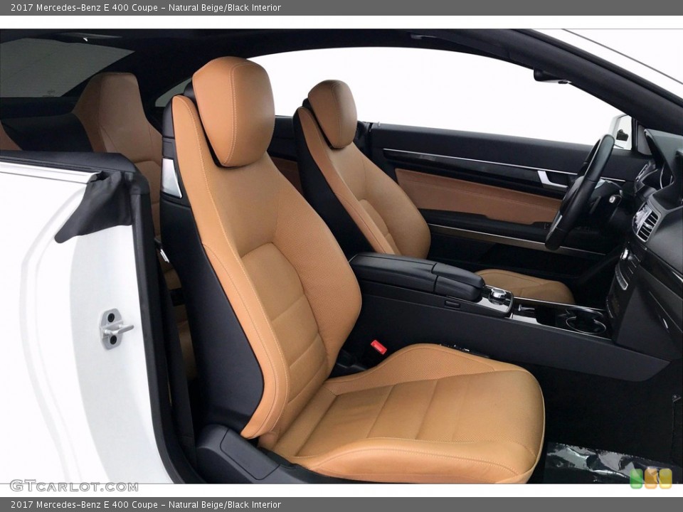 Natural Beige/Black Interior Front Seat for the 2017 Mercedes-Benz E 400 Coupe #139148393