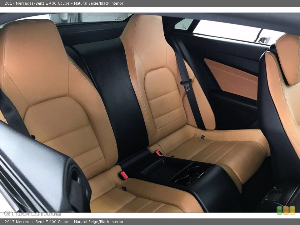 Natural Beige/Black Interior Rear Seat for the 2017 Mercedes-Benz E 400 Coupe #139148495