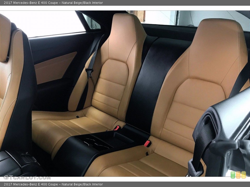 Natural Beige/Black Interior Rear Seat for the 2017 Mercedes-Benz E 400 Coupe #139148525