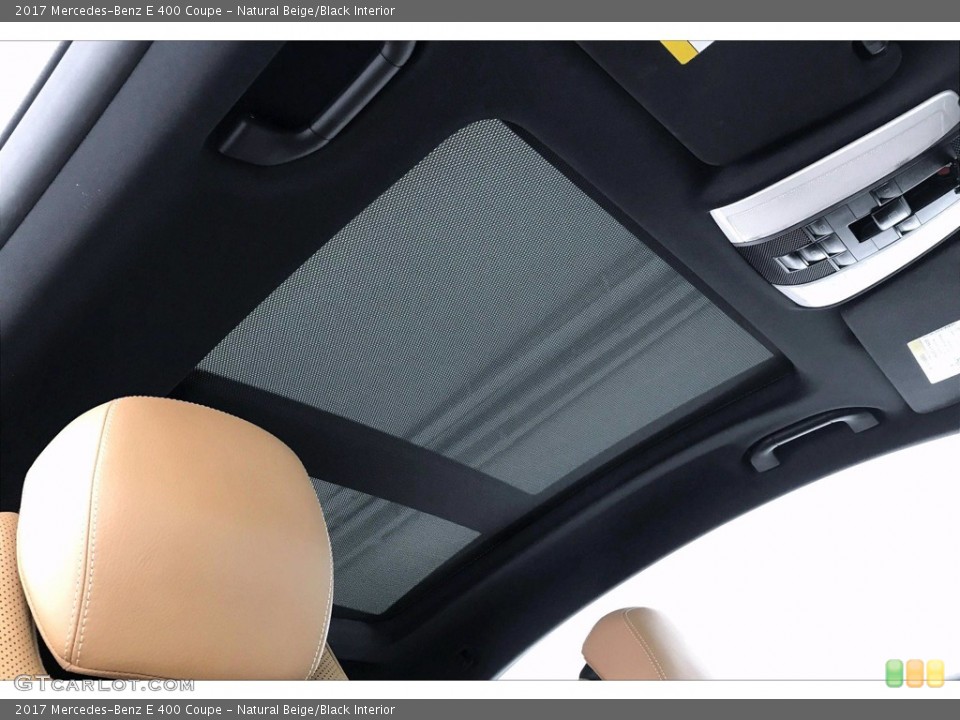 Natural Beige/Black Interior Sunroof for the 2017 Mercedes-Benz E 400 Coupe #139148749