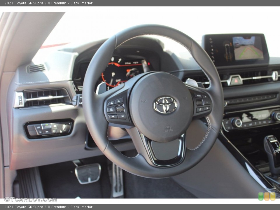 Black Interior Steering Wheel for the 2021 Toyota GR Supra 3.0 Premium #139150838