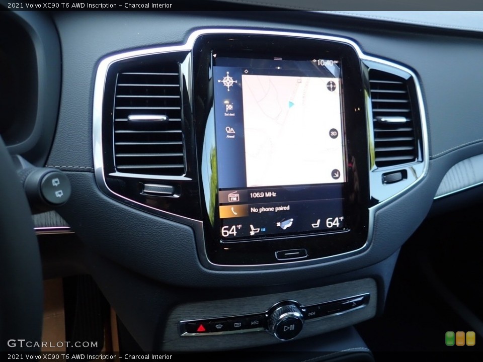 Charcoal Interior Navigation for the 2021 Volvo XC90 T6 AWD Inscription #139153711