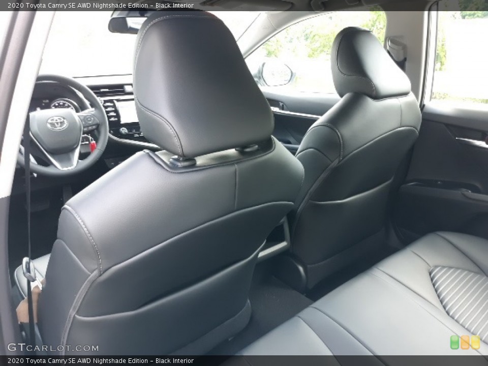 Black Interior Rear Seat for the 2020 Toyota Camry SE AWD Nightshade Edition #139157101