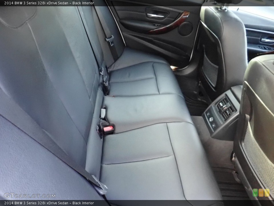 Black Interior Rear Seat for the 2014 BMW 3 Series 328i xDrive Sedan #139157584