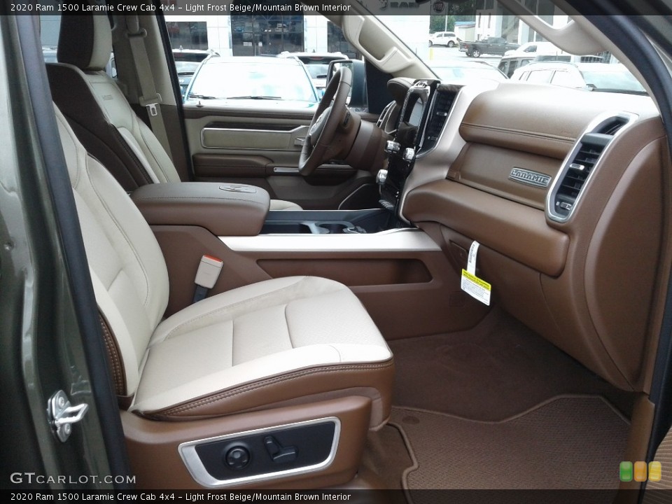 Light Frost Beige/Mountain Brown Interior Front Seat for the 2020 Ram 1500 Laramie Crew Cab 4x4 #139158202