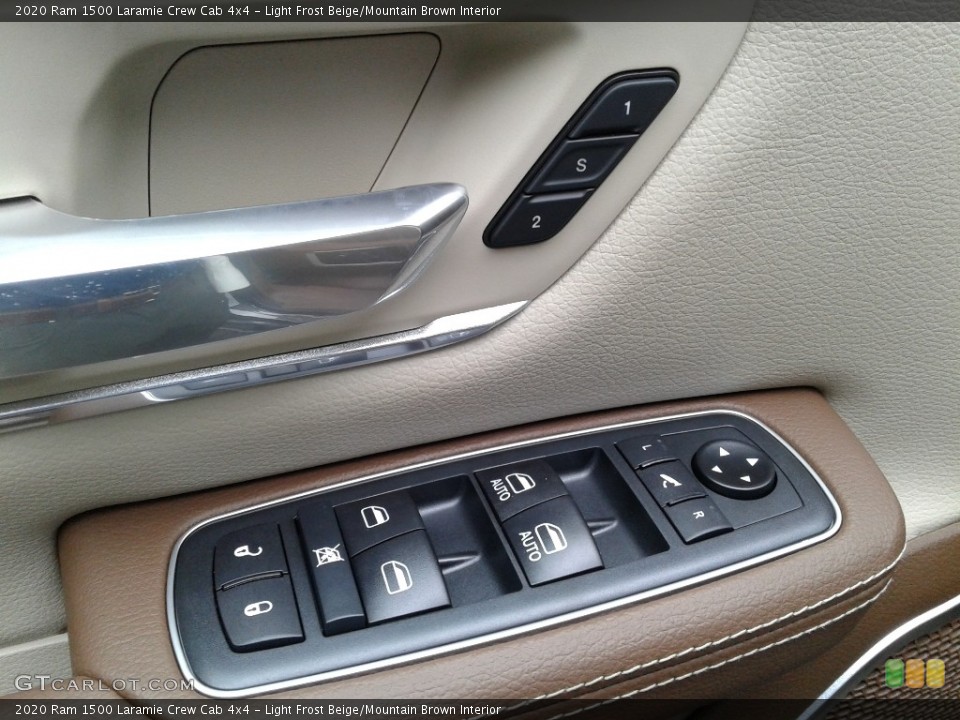 Light Frost Beige/Mountain Brown Interior Controls for the 2020 Ram 1500 Laramie Crew Cab 4x4 #139158982