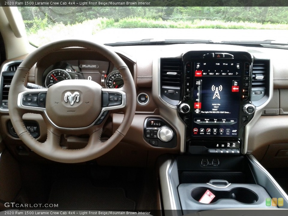 Light Frost Beige/Mountain Brown Interior Dashboard for the 2020 Ram 1500 Laramie Crew Cab 4x4 #139159132