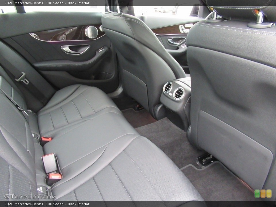 Black Interior Rear Seat for the 2020 Mercedes-Benz C 300 Sedan #139161949
