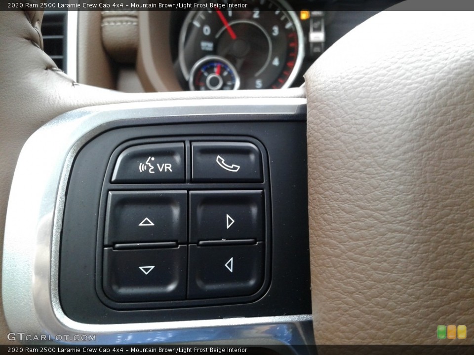 Mountain Brown/Light Frost Beige Interior Steering Wheel for the 2020 Ram 2500 Laramie Crew Cab 4x4 #139162120