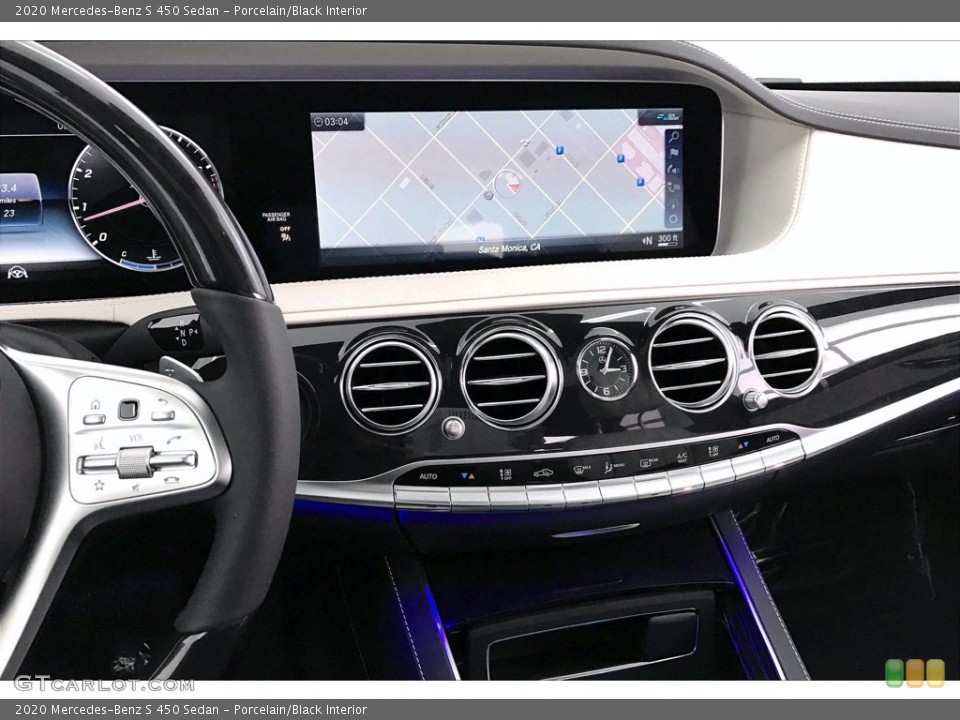 Porcelain/Black Interior Dashboard for the 2020 Mercedes-Benz S 450 Sedan #139166317