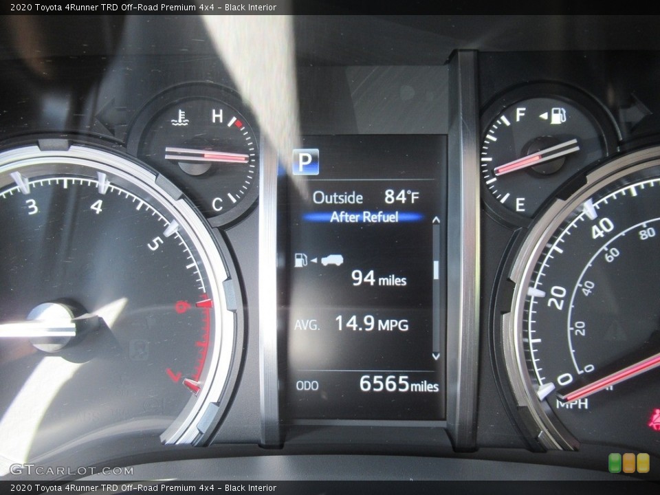Black Interior Gauges for the 2020 Toyota 4Runner TRD Off-Road Premium 4x4 #139167643