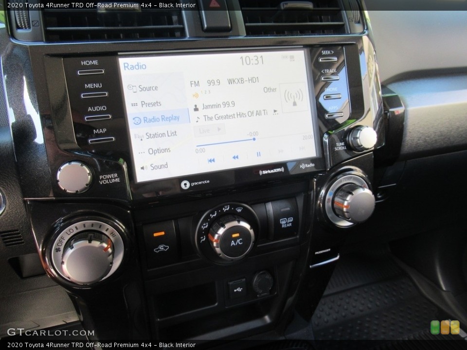 Black Interior Controls for the 2020 Toyota 4Runner TRD Off-Road Premium 4x4 #139167688