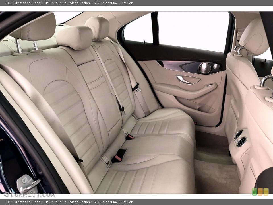 Silk Beige/Black Interior Rear Seat for the 2017 Mercedes-Benz C 350e Plug-in Hybrid Sedan #139170421