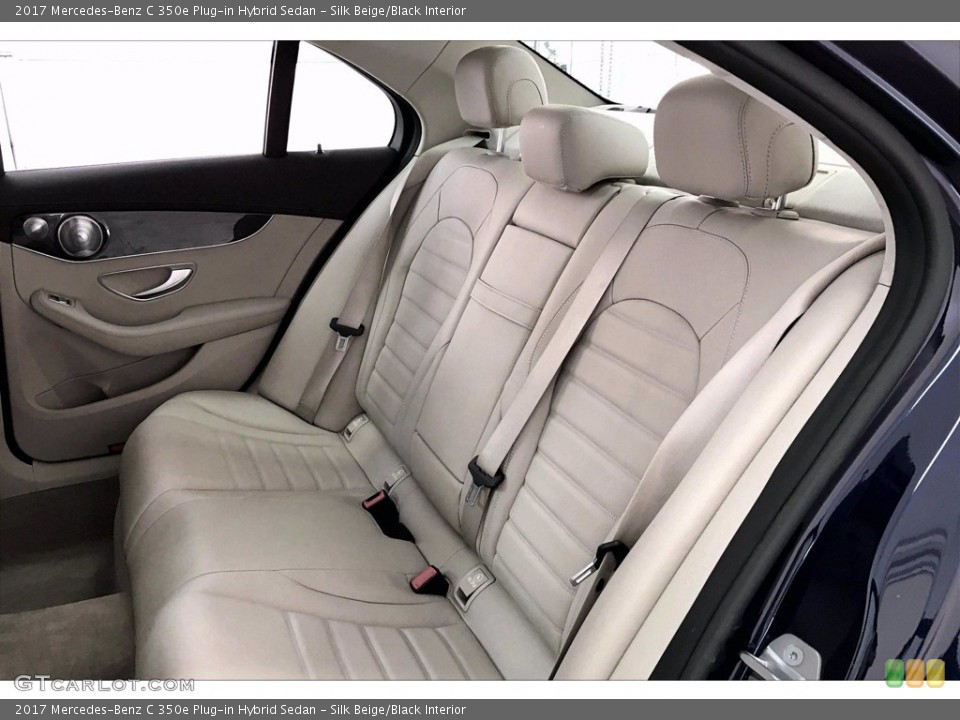 Silk Beige/Black Interior Rear Seat for the 2017 Mercedes-Benz C 350e Plug-in Hybrid Sedan #139170454