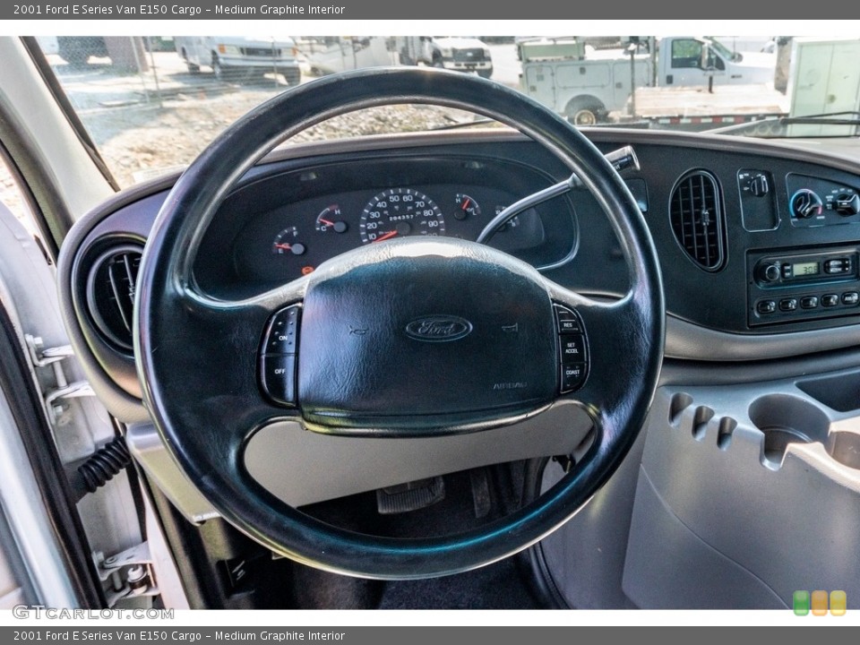 Medium Graphite Interior Steering Wheel for the 2001 Ford E Series Van E150 Cargo #139172075