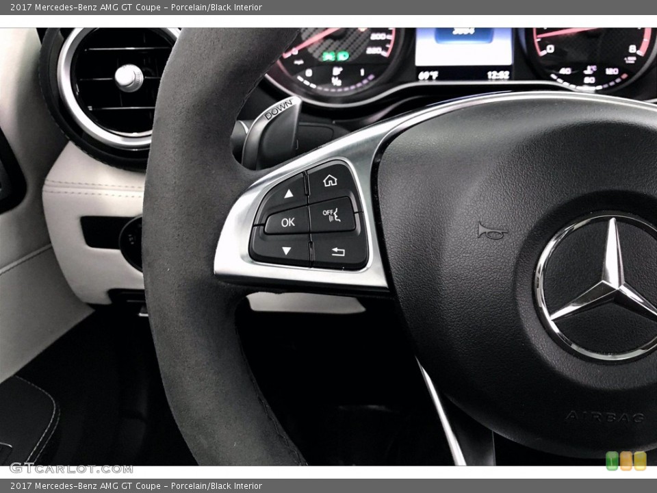 Porcelain/Black Interior Steering Wheel for the 2017 Mercedes-Benz AMG GT Coupe #139172546