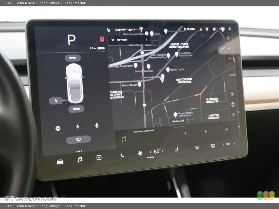 Black Interior Navigation for the 2018 Tesla Model 3 Long Range #139174353