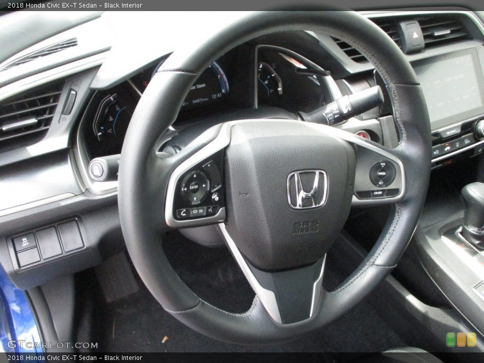 Black Interior Steering Wheel for the 2018 Honda Civic EX-T Sedan #139176501