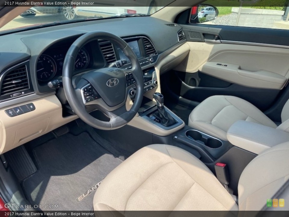 Beige Interior Prime Interior for the 2017 Hyundai Elantra Value Edition #139189628