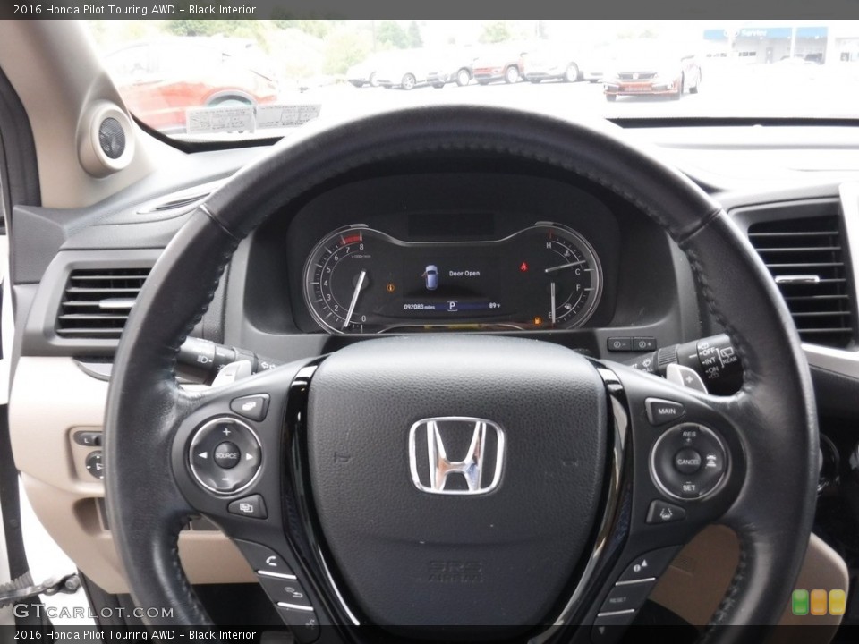 Black Interior Steering Wheel for the 2016 Honda Pilot Touring AWD #139193110