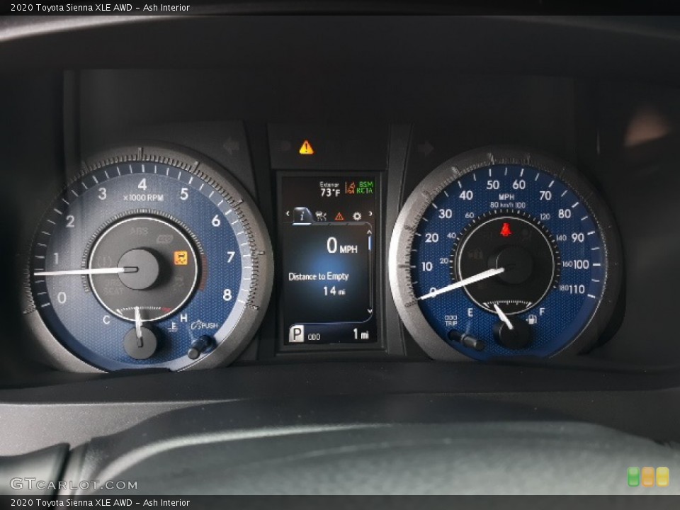 Ash Interior Gauges for the 2020 Toyota Sienna XLE AWD #139195552