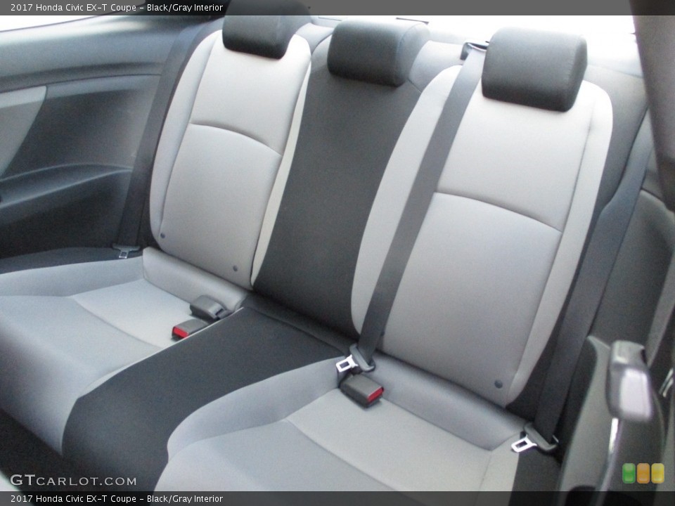 Black/Gray Interior Rear Seat for the 2017 Honda Civic EX-T Coupe #139195642