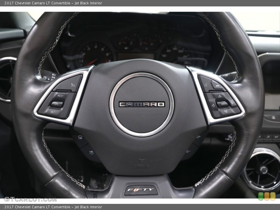 Jet Black Interior Steering Wheel for the 2017 Chevrolet Camaro LT Convertible #139200559