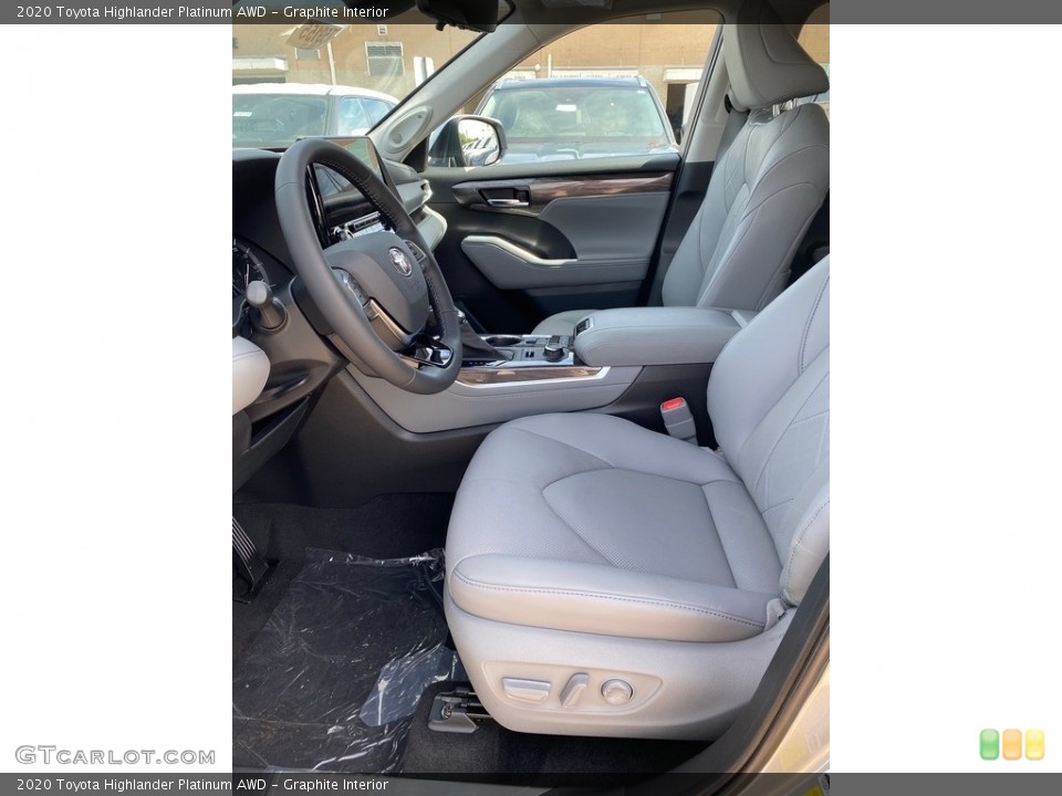 Graphite Interior Front Seat for the 2020 Toyota Highlander Platinum AWD #139202924