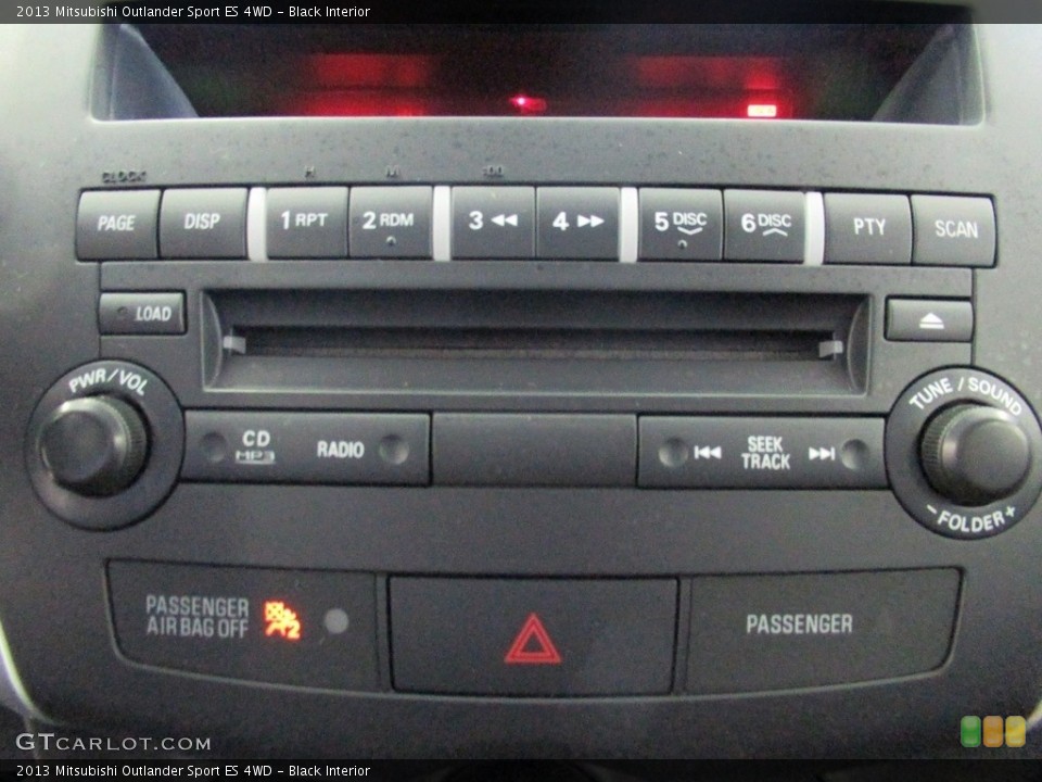 Black Interior Controls for the 2013 Mitsubishi Outlander Sport ES 4WD #139212156