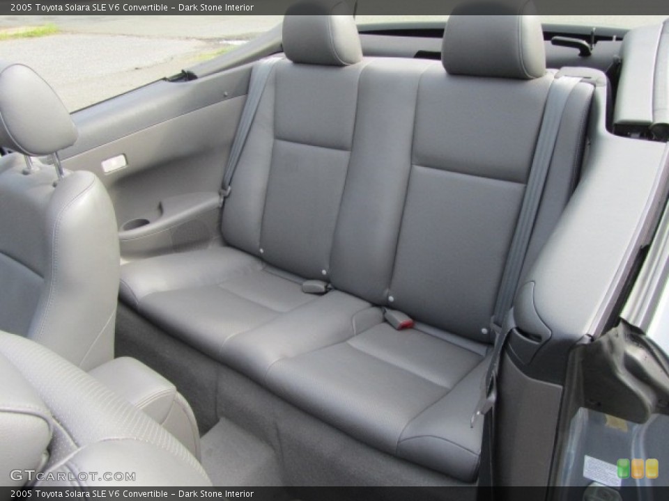 Dark Stone Interior Rear Seat for the 2005 Toyota Solara SLE V6 Convertible #139216767