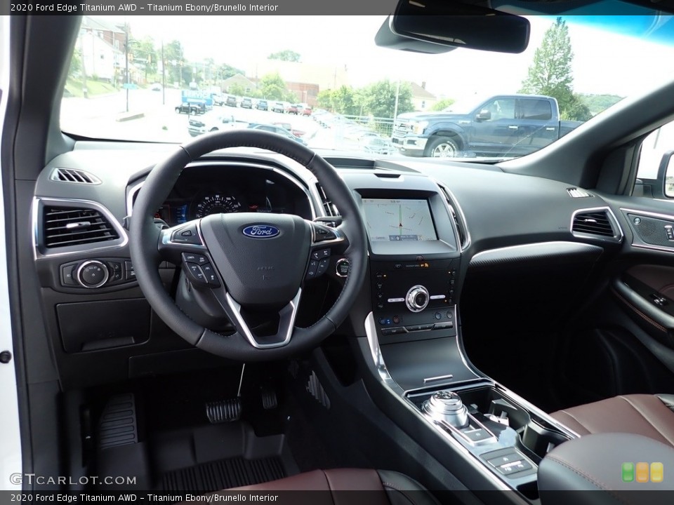 Titanium Ebony/Brunello Interior Dashboard for the 2020 Ford Edge Titanium AWD #139216926