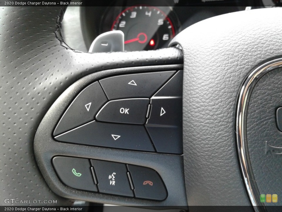 Black Interior Steering Wheel for the 2020 Dodge Charger Daytona #139218930
