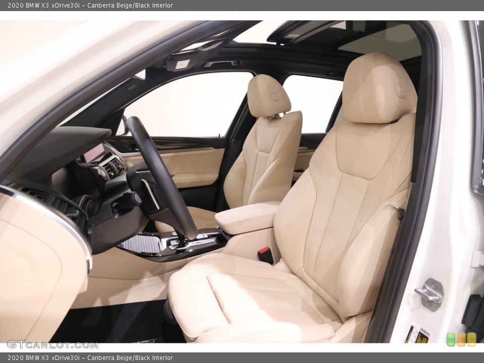Canberra Beige/Black Interior Photo for the 2020 BMW X3 xDrive30i #139228589