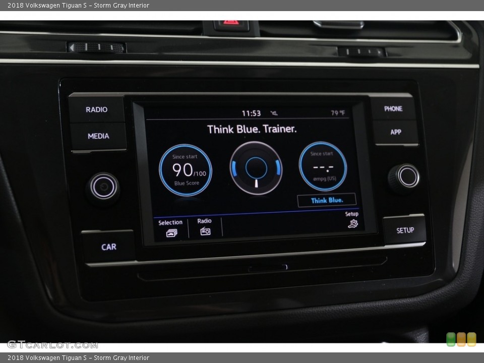 Storm Gray Interior Controls for the 2018 Volkswagen Tiguan S #139230755