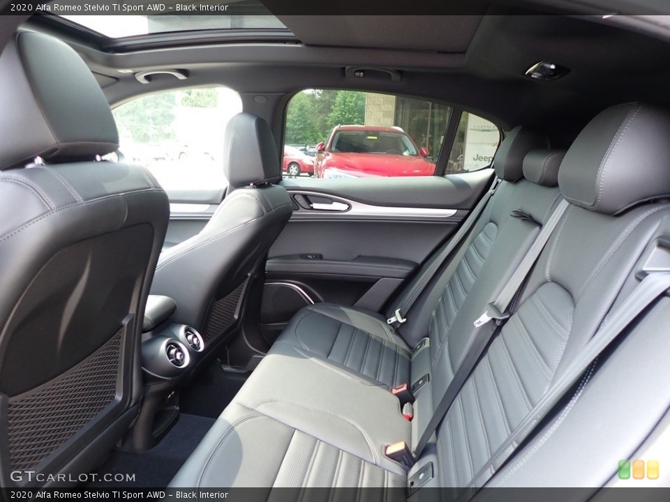 Black Interior Rear Seat for the 2020 Alfa Romeo Stelvio TI Sport AWD #139241754