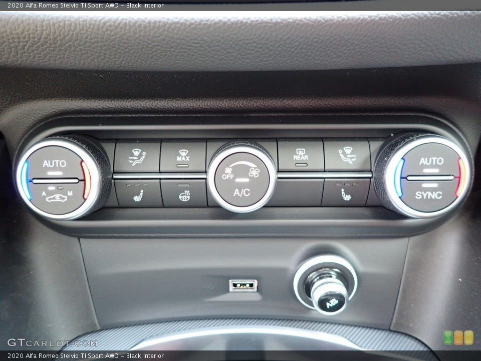 Black Interior Controls for the 2020 Alfa Romeo Stelvio TI Sport AWD #139241769